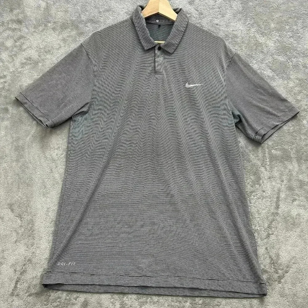 Nike Tiger Woods Dri-Fit Men’s Polo Shirt Size Small Gray | Performance Golf Act